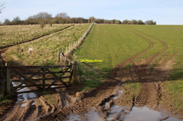 Photo 6"x4" Entrance to fields on Hendred Knoll Catmore c2013