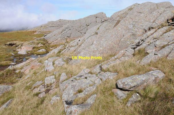 Photo 6"x4" Rocks on Craig Eigiau Llyn Eigiau Reservoir c2012 P1