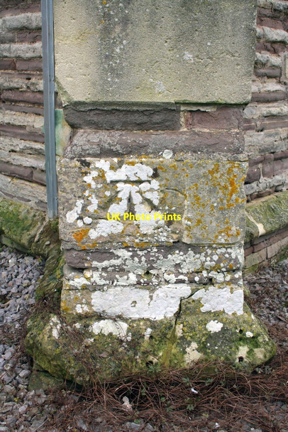 Photo 6"x4" Benchmark on buttress of St Michael's Church Great Stoke c2013