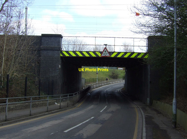 Photo 6"x4" Railway bridge over Nook Lane Golborne c2013
