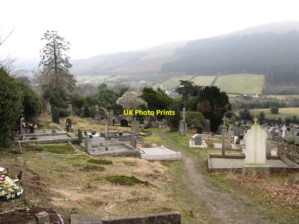 Photo 6"x4" Path through the cemetery leading to the ruined St Bronagh Church Rostrevor c2013