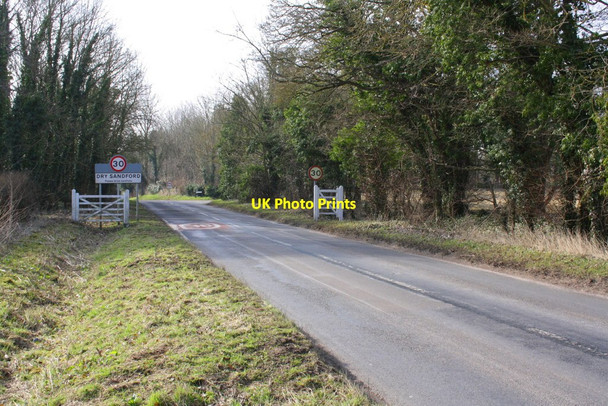 Photo 6"x4" Honeybottom Lane at entrance to Dry Sandford Cothill\/SU4699 c2013
