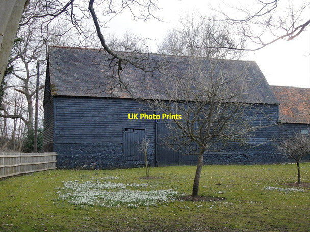 Photo 6"x4" Weather-boarded barn at Hoddesdon Bury Farm (1) Hoddesdon c2013