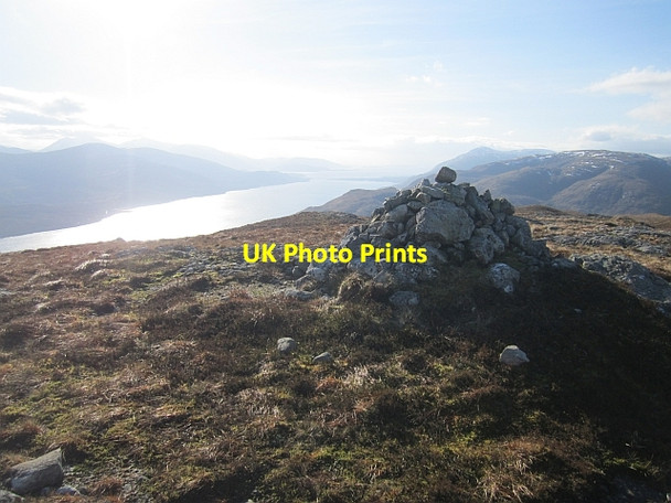 Photo 6"x4" Summit,   Meall an t-Slamain Stronchreggan c2013
