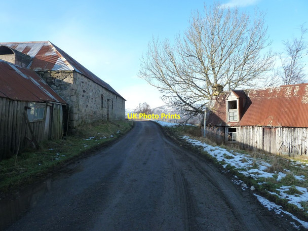 Photo 6"x4" Farm buildings and derelict house, Upper Tullochgrue Coylumbridge c2013