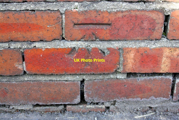 Photo 6"x4" Benchmark on wall fronting #30 Toronto Road Bristol c2013
