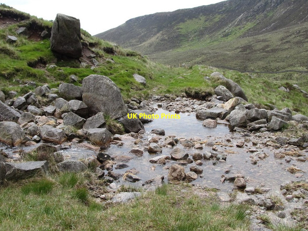 Photo 6"x4" View south across the Slievemoughanmore Quarry track ford on the Pigeon Rock River Attical c2011