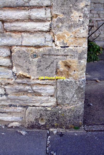 Photo 6"x4" Benchmark on St Peter's Church Filton c2013