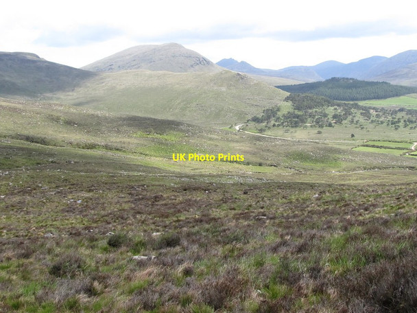 Photo 6"x4" View down slope in the direction of the confluence of the Red Moss and Aughnaleck rivers Attical c2011