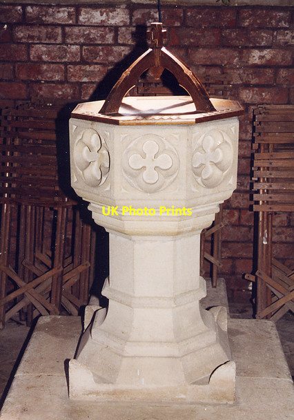 Photo 6"x4" St Beuno & St Peter, Llanveynoe - Font Llanveynoe c1998