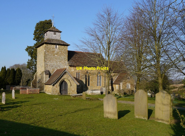 Photo 6"x4" St John's Church and churchyard, Wotton, from the south-west Wotton\/TQ1247 c2013