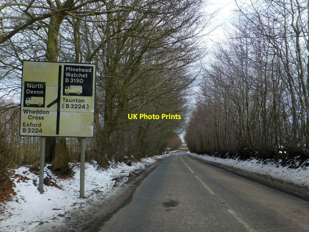 Photo 6"x4" Snow on Brendon Hill Stamborough c2013