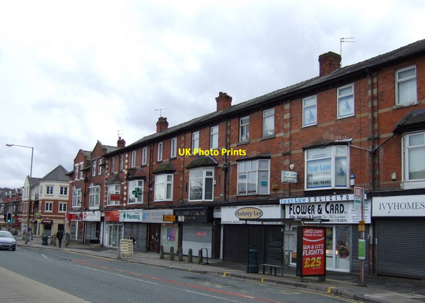 Photo 6"x4" Shops on Bury New Road Prestwich c2013