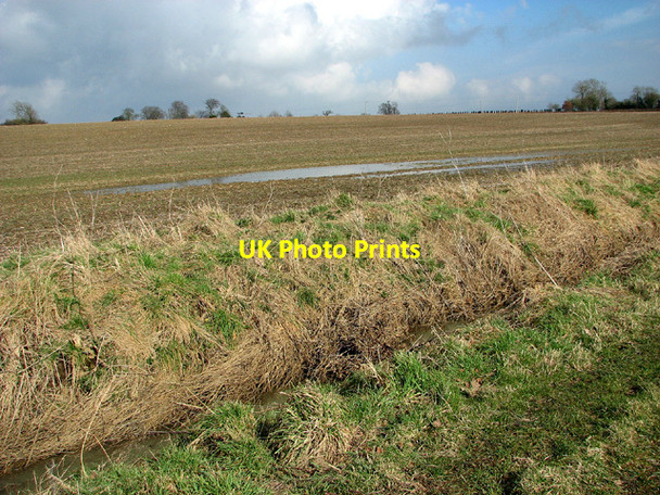Photo 6"x4" Puddle in field south of Abbey Farm, Mundham Mundham c2013