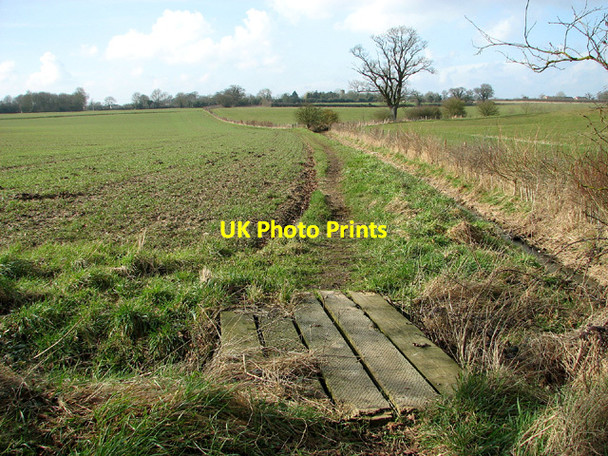 Photo 6"x4" Plank bridge on path to Seething Seething c2013