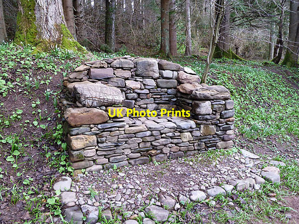 Photo 6"x4" A drystane bench seat by the Leader Water Redpath\/NT5835 c2013