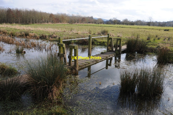 Photo 6"x4" Footbridge in Avon Meadows Pershore c2013