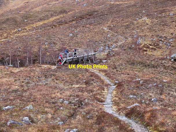 Photo 6"x4" Footbridge over the Allt Grannda, Gleann Lichd Glenlicht Ho c2013