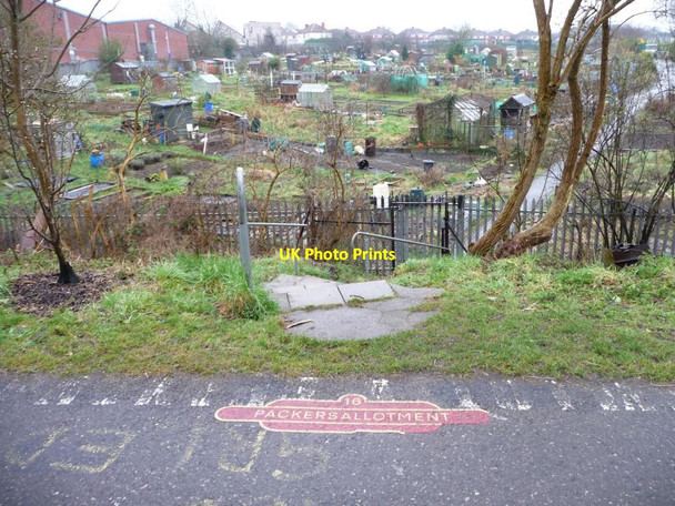 Photo 6"x4" Gated entrance to Packers Allotment Bristol c2013