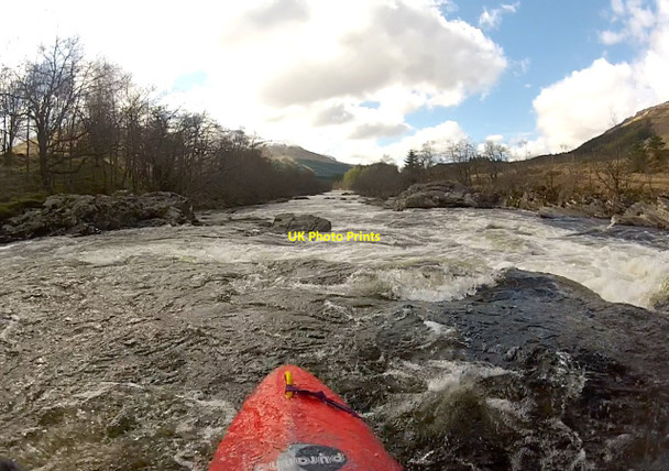 Photo 6"x4" Big Rock rapid, River Orchy - low water Bridge of Orchy c2012