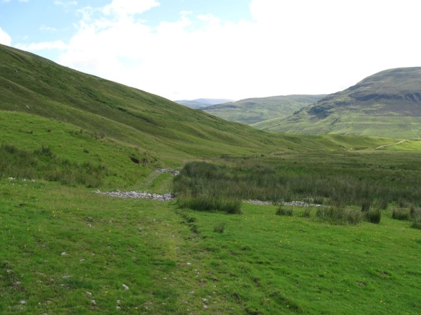 Photo 6"x4" Looking down Glen Turret towards Glen Roy, Parallel Roads visible River Turret c2008