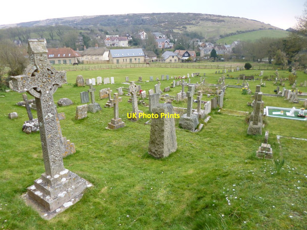 Photo 6"x4" West Lulworth, churchyard West Lulworth c2013