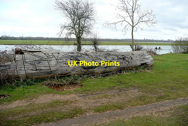Photo 6"x4" Log by the river Oxford\/SP5106 c2013