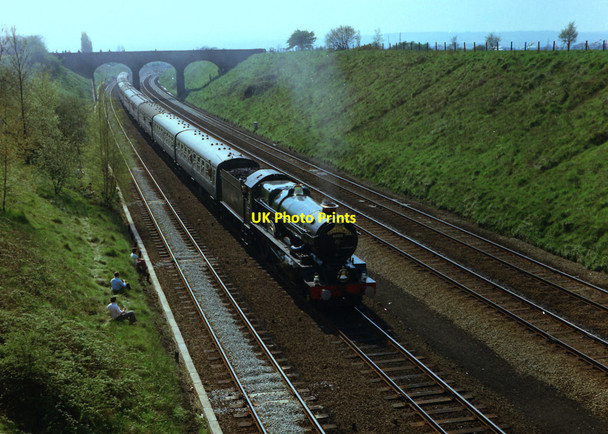 Photo 6"x4" Railway cutting Chester c1975