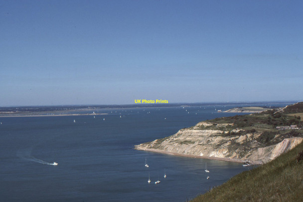 Photo 6"x4" The Solent from West High Down Totland c1990