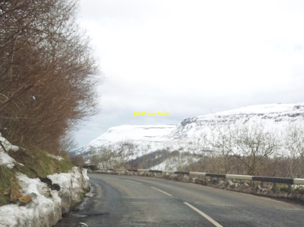 Photo 6"x4" Easter snow on the road to Waterfoot Glenariff c2013