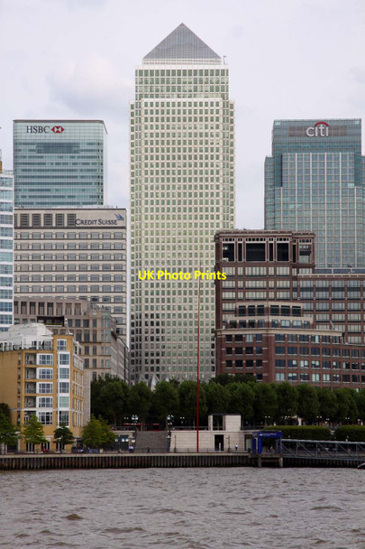 Photo 6"x4" Canary Wharf from Rotherhithe Poplar\/TQ3780 c2012