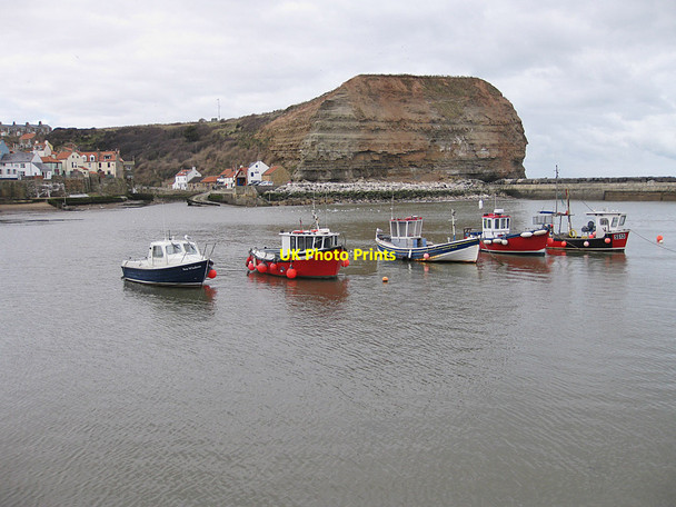 Photo 6"x4" Anchored in the harbour, Staithes Staithes c2013