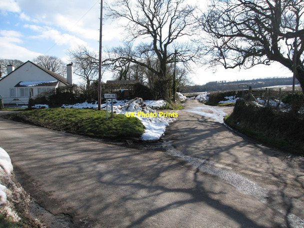 Photo 6"x4" Junction of minor lanes at Pan-y-rhos Marian Cwm c2013