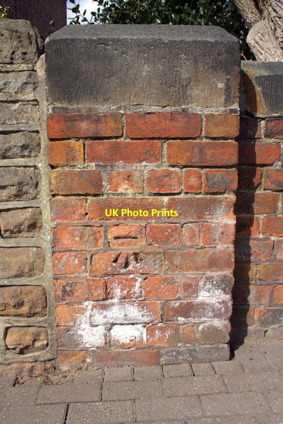 Photo 6"x4" Benchmark on bridge pier on High Road Beeston\/SK5236 c2013
