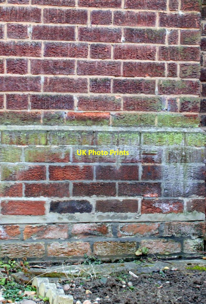 Photo 6"x4" Benchmark on chimney breast of #62A Imperial Road Beeston\/SK5236 c2013