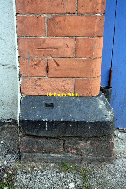 Photo 6"x4" Benchmark on the Peachey Street face of the YMCA Nottingham\/SK5641 c2013