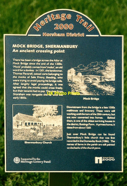 Photo 6"x4" Information Board Shermanbury c2000