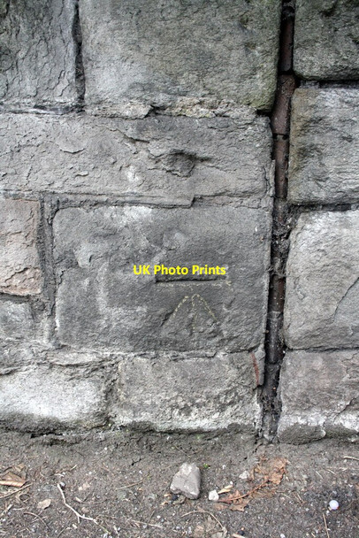 Photo 6"x4" Benchmark on wall of Blackberry Hill at Wickham Hill junction Bristol c2013