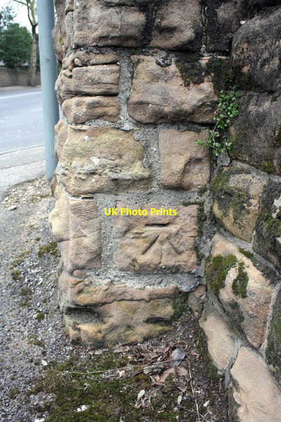Photo 6"x4" Benchmark on wall at Mapperley Road \/ Redcliffe Road junction Nottingham\/SK5641 c2013