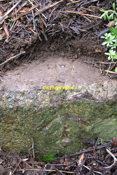 Photo 6"x4" Benchmark on culvert beside Banbury Road Bodicote c2013