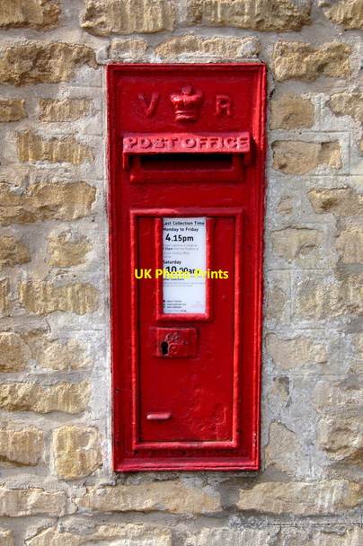 Photo 6"x4" Victorian postbox in a house wall, Bloxholm Dorrington\/TF0752 c2013
