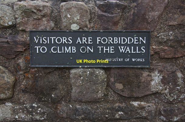 Photo 6"x4" Sign on the ruins of Brough Castle Brough\/NY7914 c2013