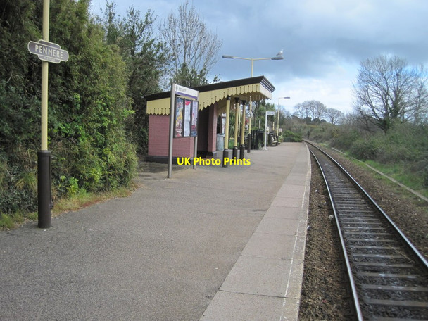 Photo 6"x4" Penmere railway station, Cornwall Falmouth c2013