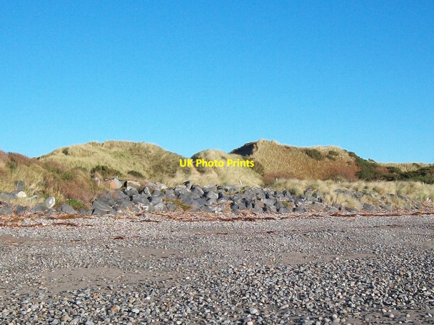 Photo 6"x4" Boulder sea-defences on the fore-dunes Newcastle\/J3732 c2010