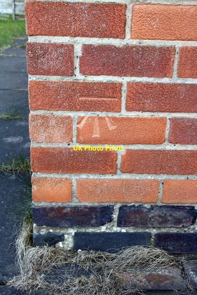 Photo 6"x4" Benchmark on #31 Tennyson Way Melton Mowbray c2013