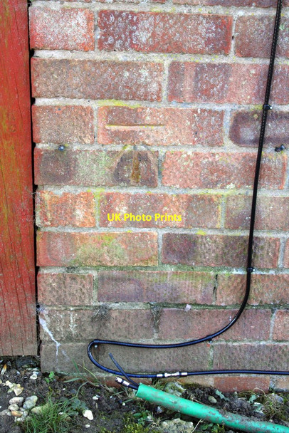 Photo 6"x4" Benchmark on #22 Dieppe Way Melton Mowbray c2013
