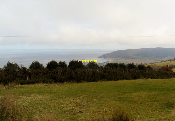 Photo 6"x4" Pasture above Porlock Porlock Weir c2013