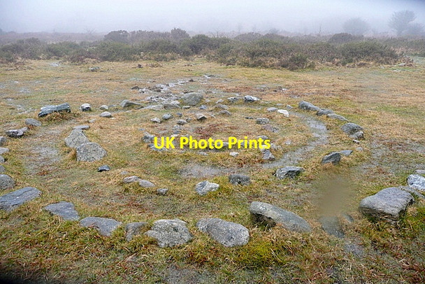 Photo 6"x4" Ruddycleave stone maze Higher Dunstone c2013