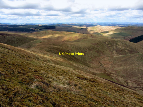 Photo 6"x4" View west from slopes of Brownhart Law Upper Hindhope c2013