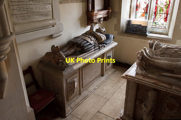 Photo 6"x4" St Andrew's church, Miserden - tomb-chest of William Kingston Lypiatt c2013